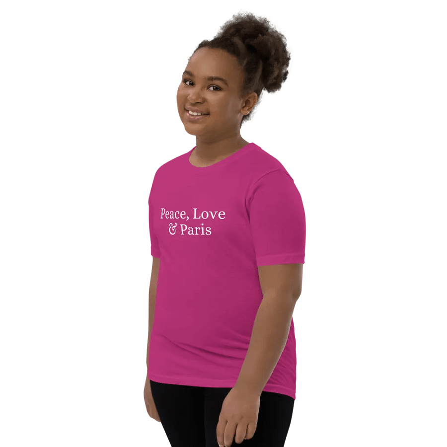 Peace, Love and Paris Youth T-Shirt product image (11)