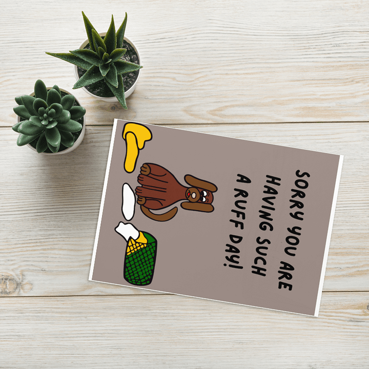 Ruff Day Get Well Greeting Card for Dog Lovers product image (1)