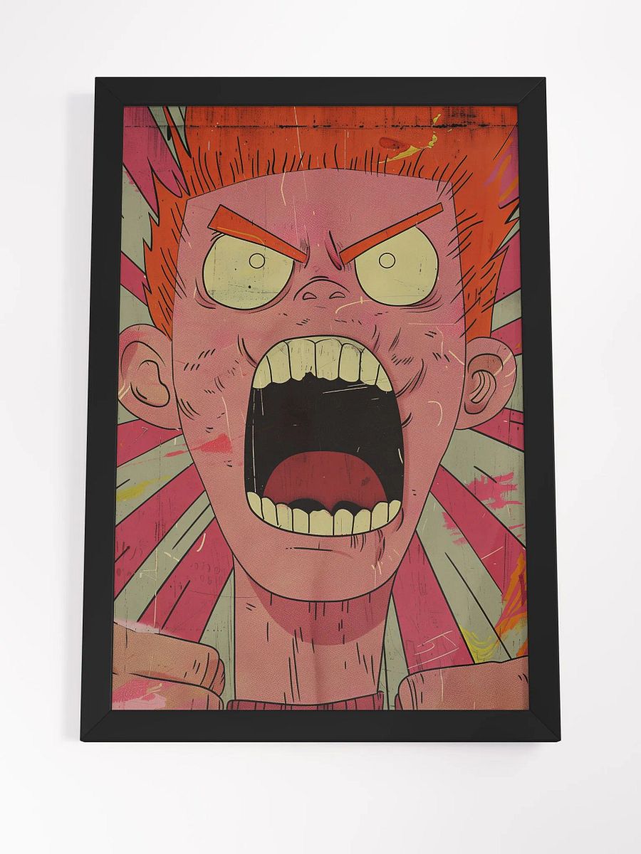 Rebel Yell: Pop Art Framed Poster of a Defiant Teen product image (4)