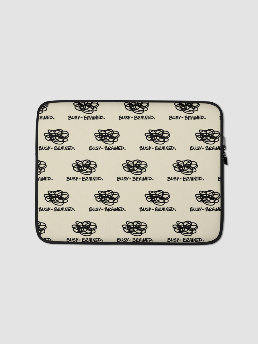 BUSY-BRAINED yellow laptop sleeve product image (1)