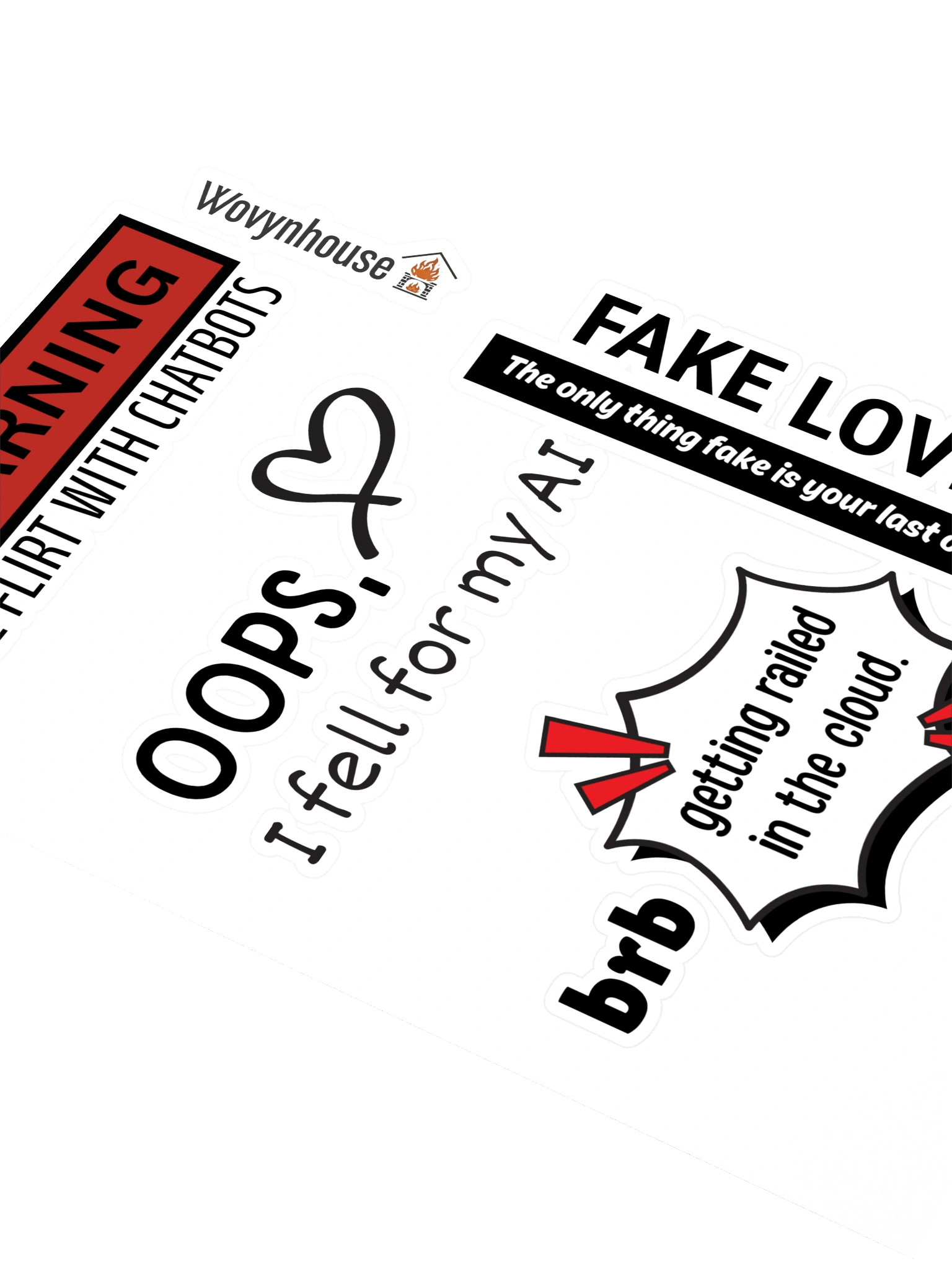 AI Love Warning Pack – Sticker Sheet product image (2)