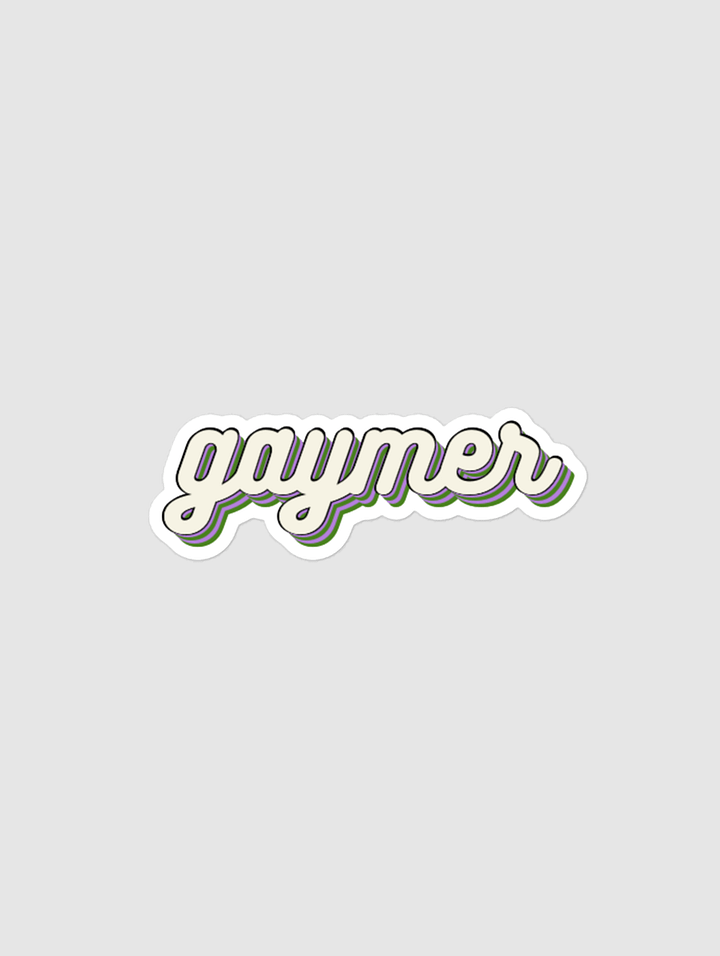 GAYMER STICKER - GENDERQUEER PRIDE product image (1)