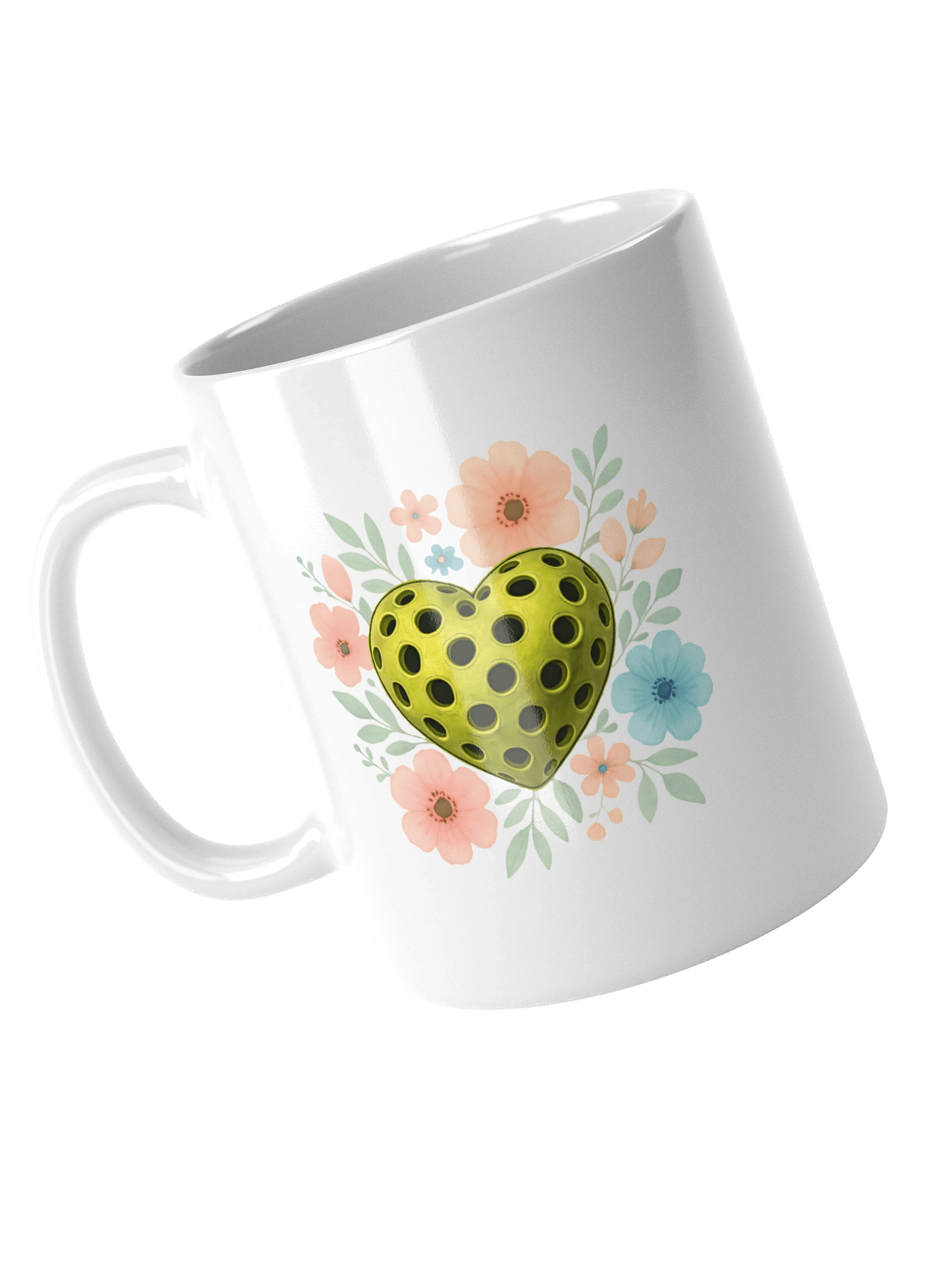 Pickleball Heart Flowers Floral Delight Mug product image (2)