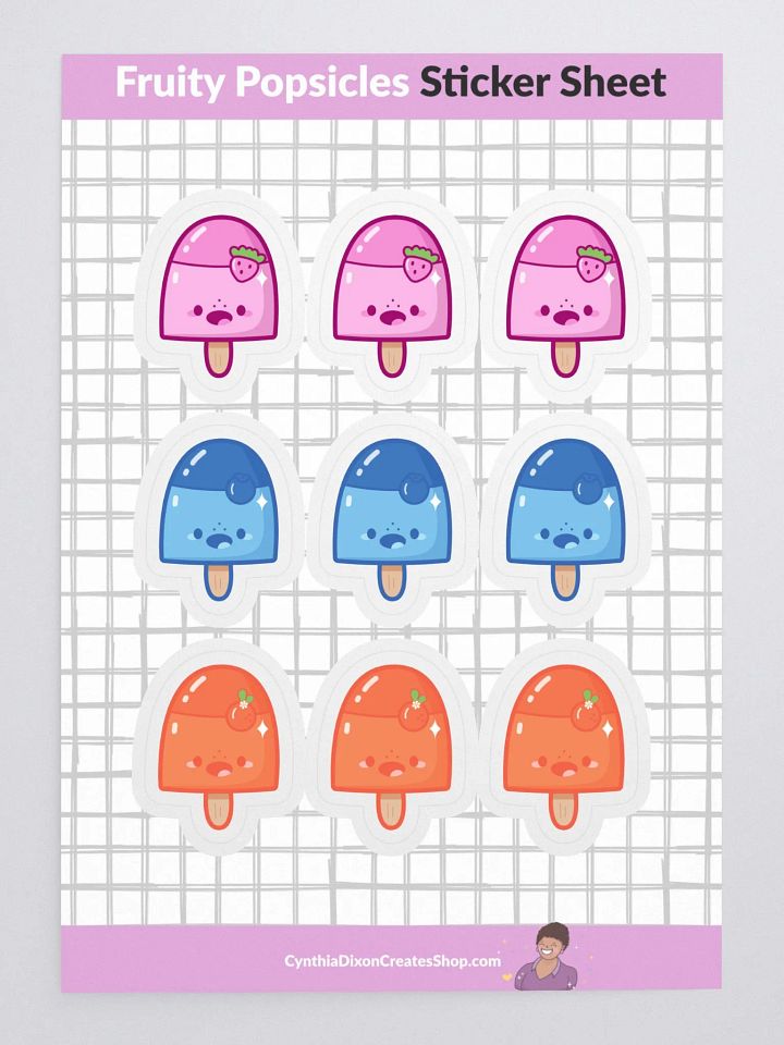 Fruity Popsicle Kiss Cut Sticker Sheet product image (1)