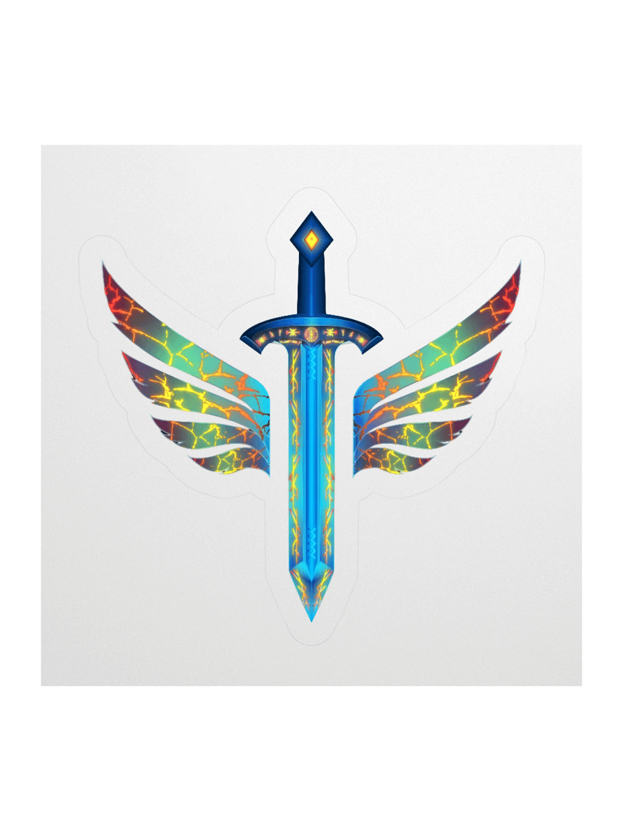 Winged Sword Fantasy Kiss Cut Stickers product image (1)