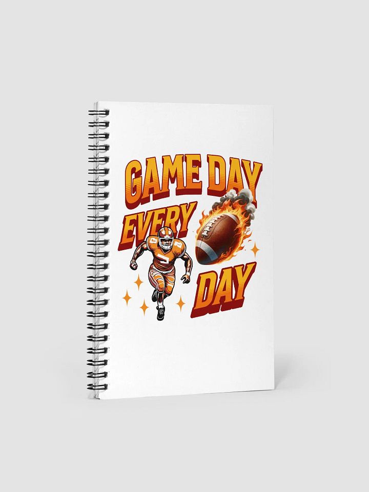 Game Day Every Day Football Flaming Spiral Notebook product image (1)
