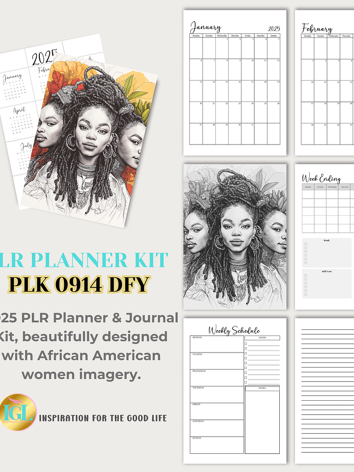 2025 PLR Planner & Journal Kit - PLK-0914 DFY product image (2)