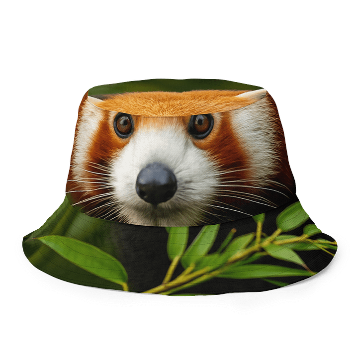 Peekaboo Panda – Red Panda Bucket Hat with Bamboo Jungle Vibes product image (1)