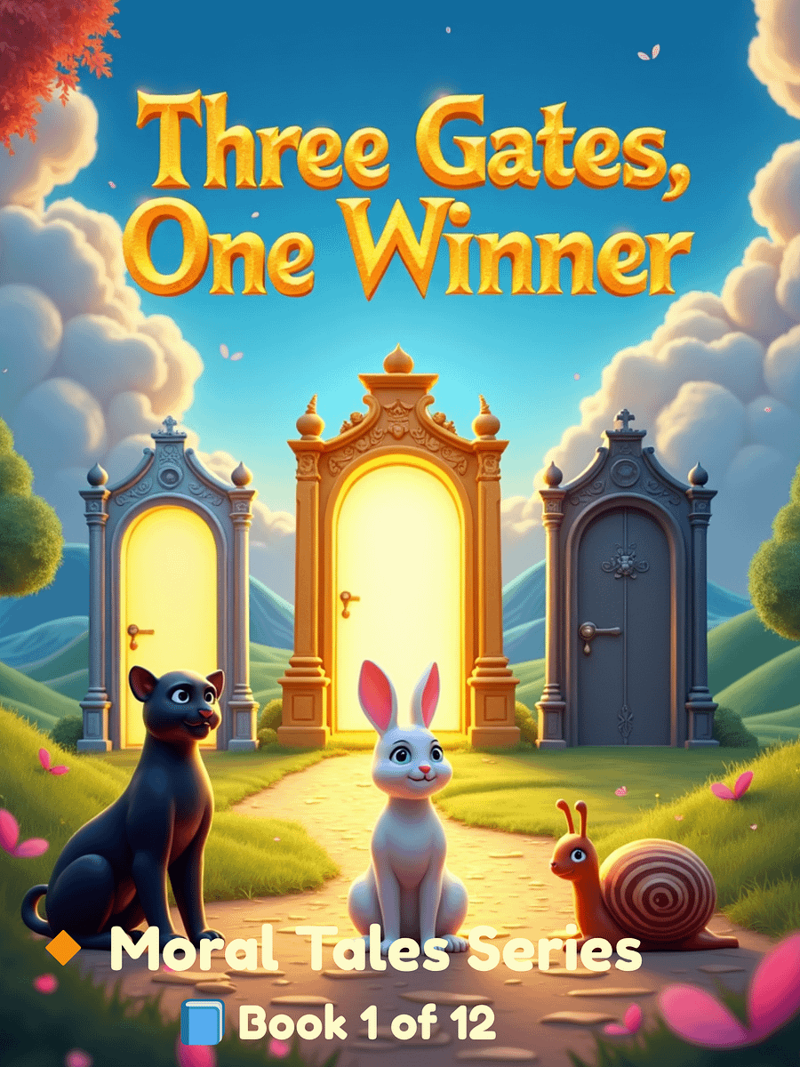 🐌🐇🐆 Three Gates – One Winner – Illustrated Storybook with JessyJesty product image (1)