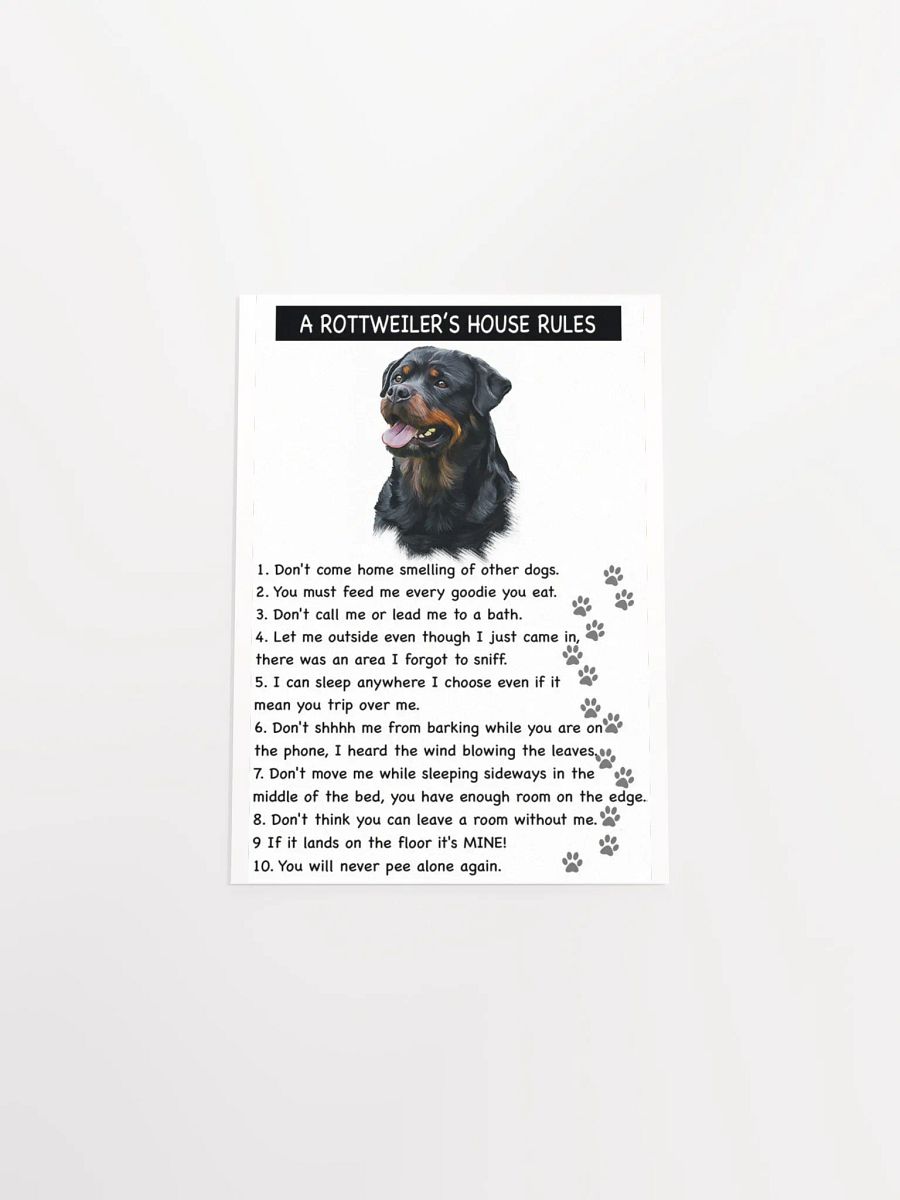 A Rottweiler's House Rules - Poster product image (33)