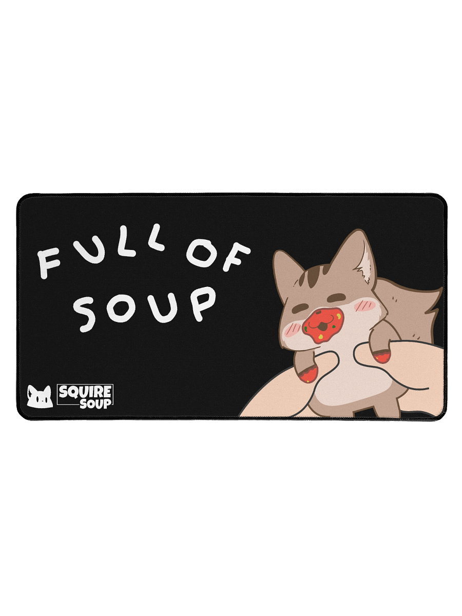 Full of Soup Desk Mat BLACK product image (1)