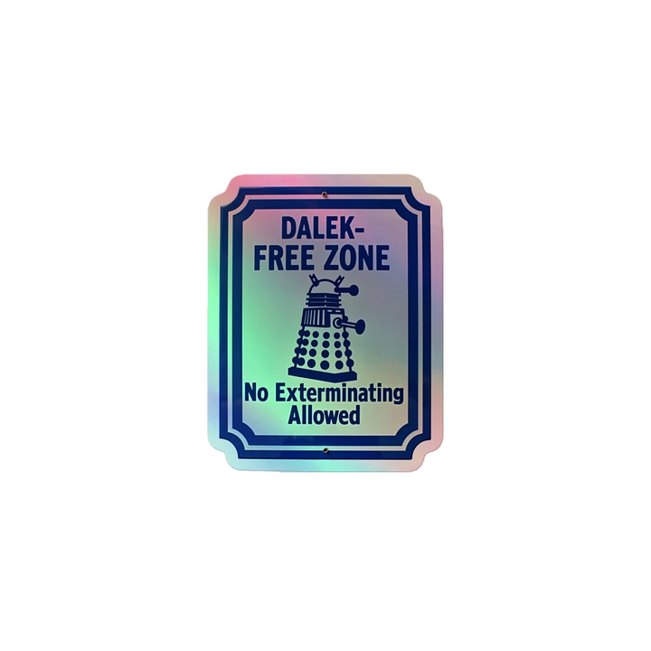 Dalek-Free Zone Holographic Sticker Sheet product image (1)