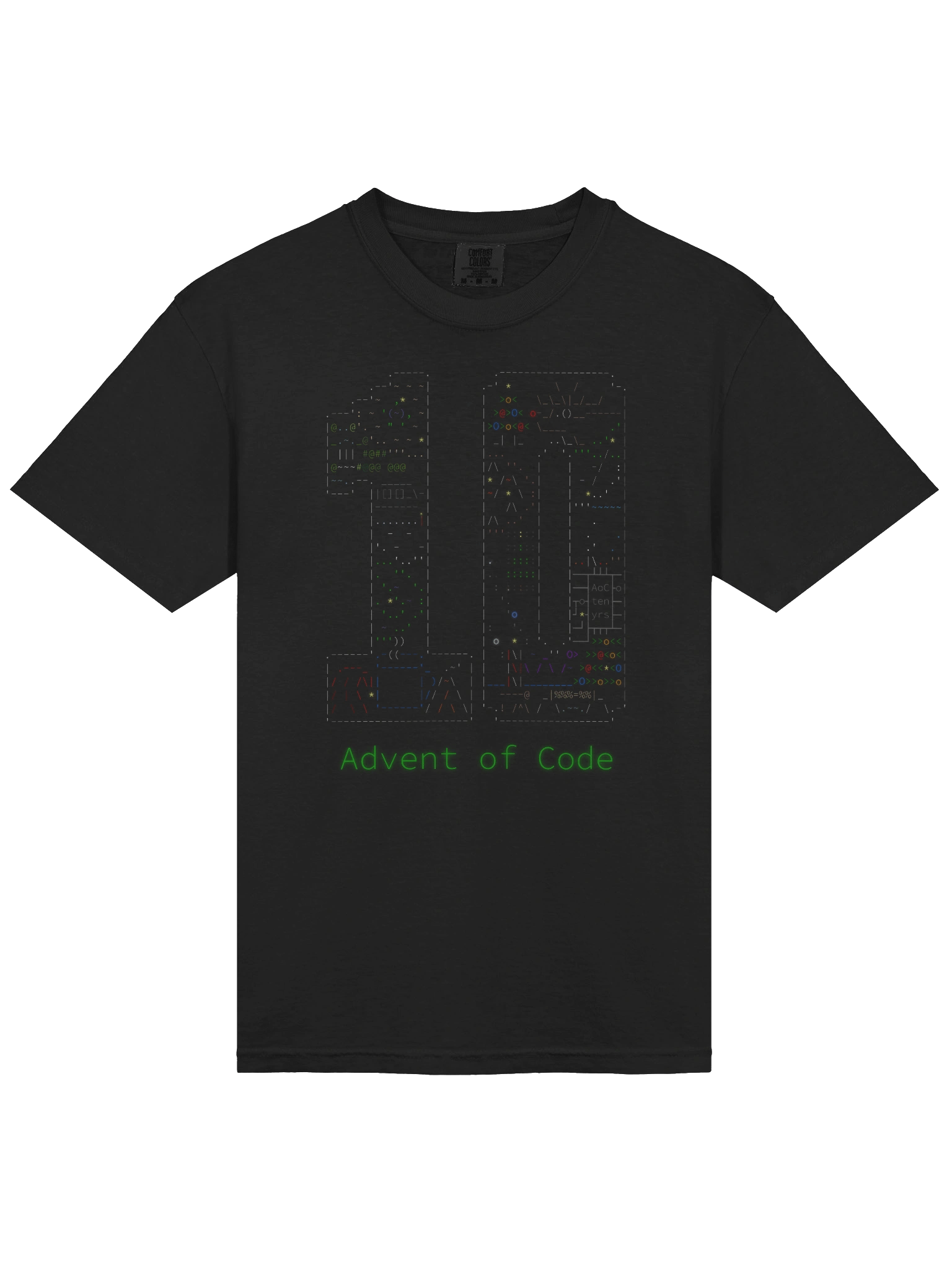 Advent of Code - AoC ten yrs - Heavyweight T-Shirt product image (3)