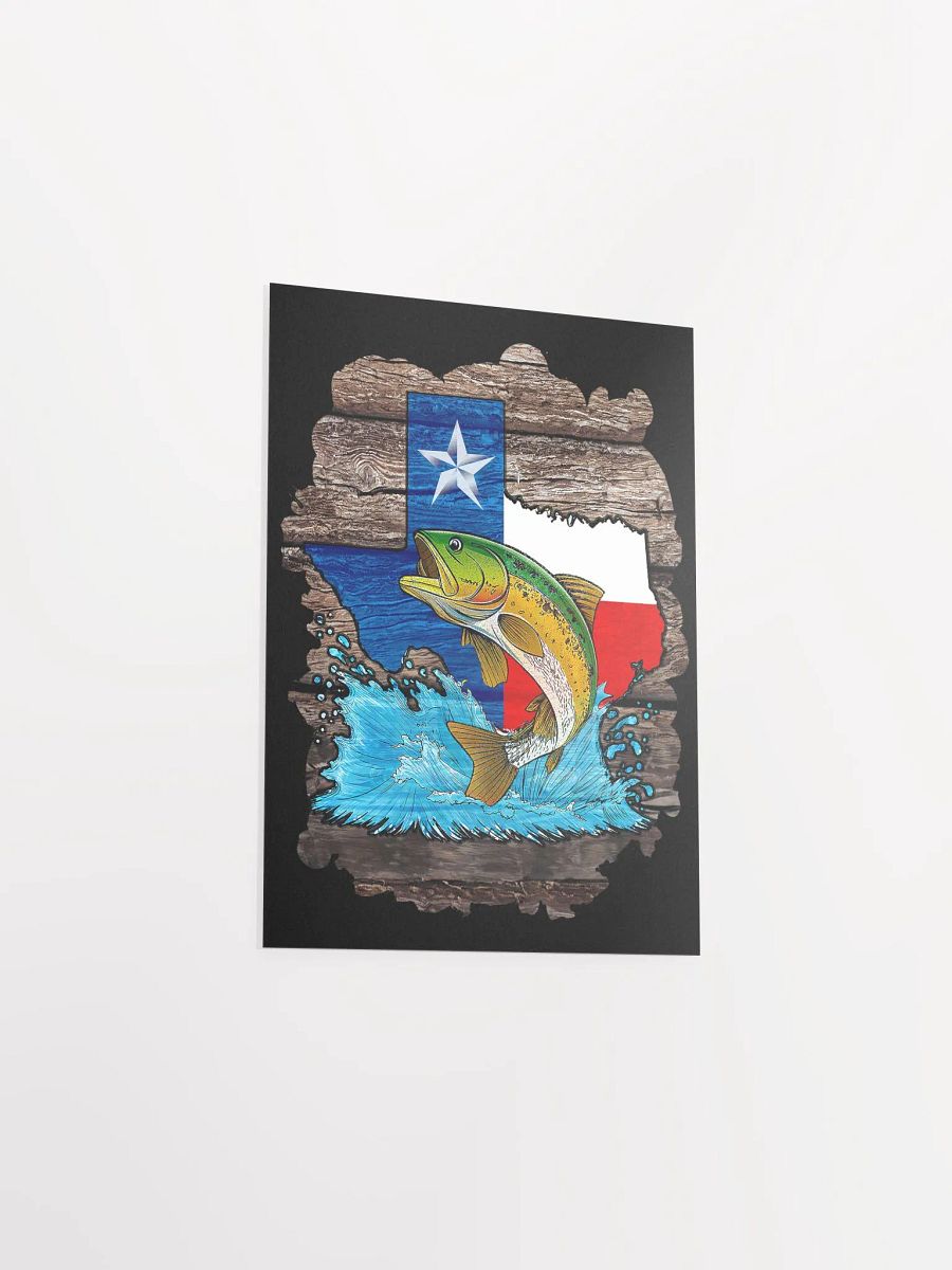 Texas State Pride Bass Fishing Rustic Art product image (15)