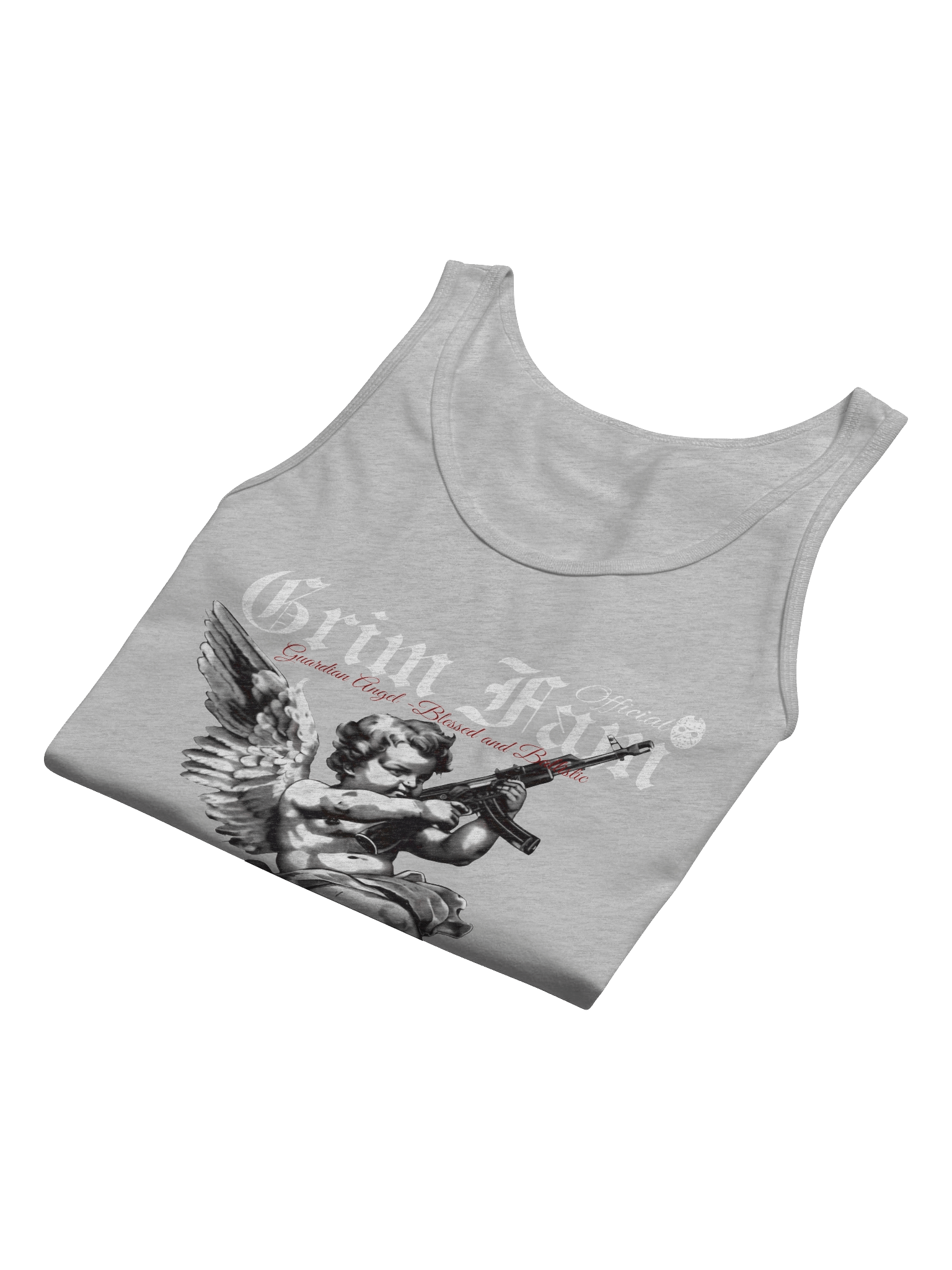 GRIM FAM — SQUAD GRIM FAM — CHAOS DIVISION | TEAM EXCLUSIVE: GRIM ANGEL OF W'S - SINGLET - #2 - Black / Navy / Blue / Red / Grey product image (8)