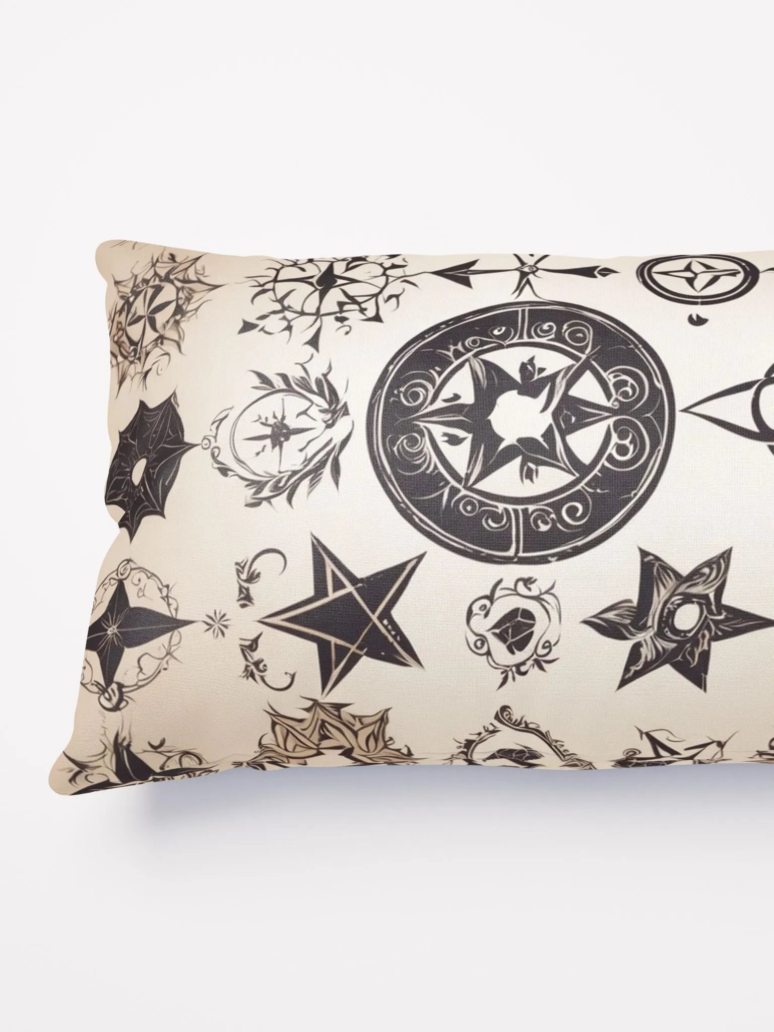 Black and Cream Symbology Cushion product image (3)