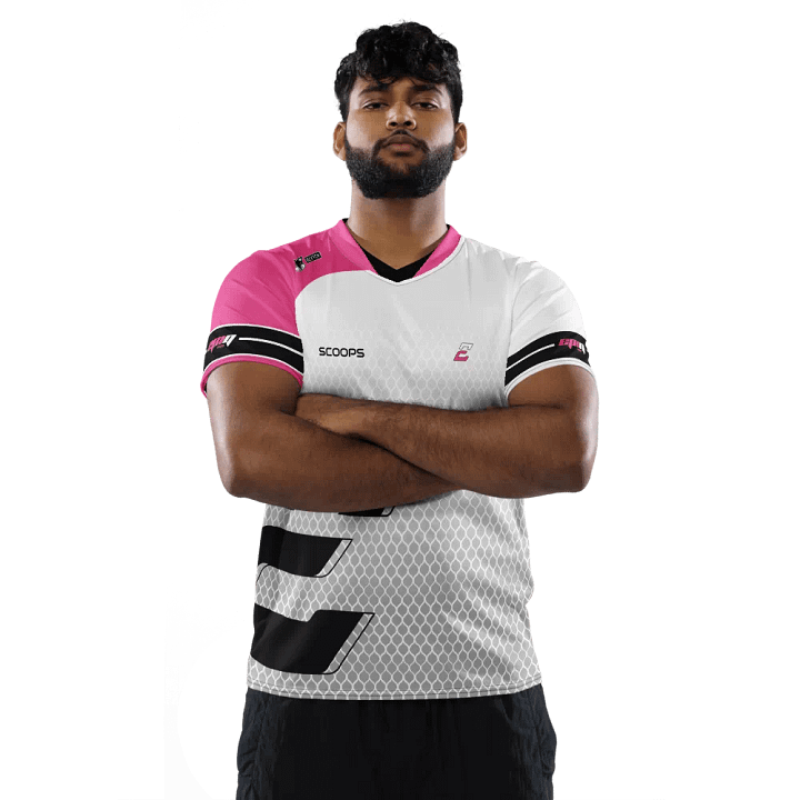 White "Scoops" Elite Pro Jersey - EpiQ Pink product image (2)