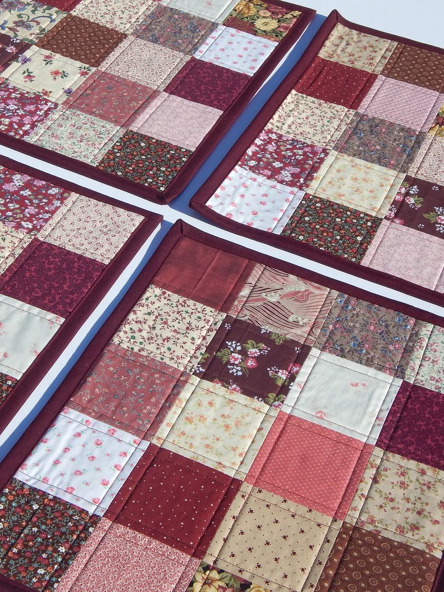 Shades of Burgundy Quilted Placemats product image (1)
