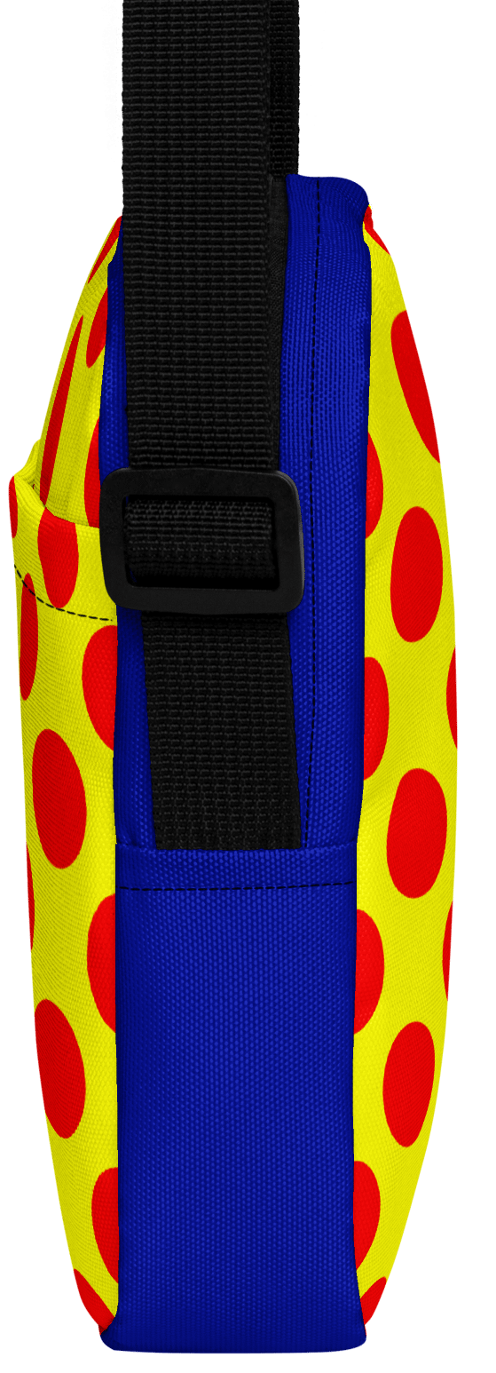 Red Polka Dots on Yellow Crossbody Bag product image (4)