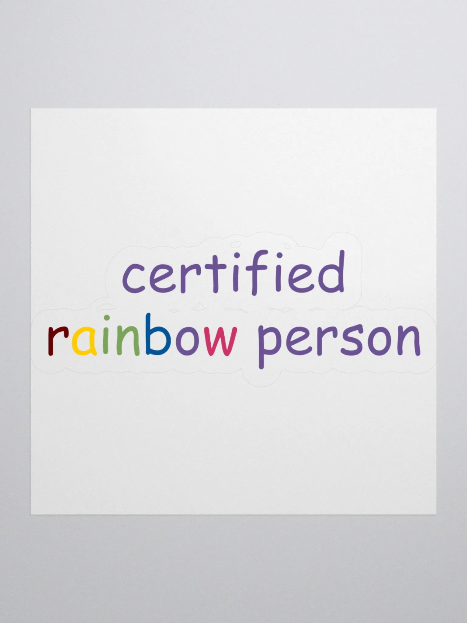 Certified Rainbow Person Sticker product image (1)