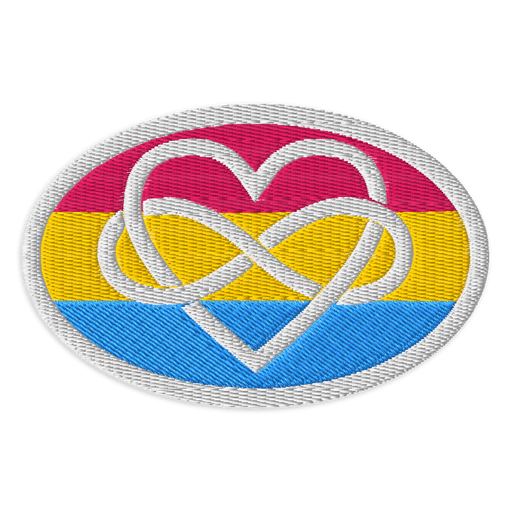 Pansexual Poly Infinity Heart Patch - Oval product image (1)