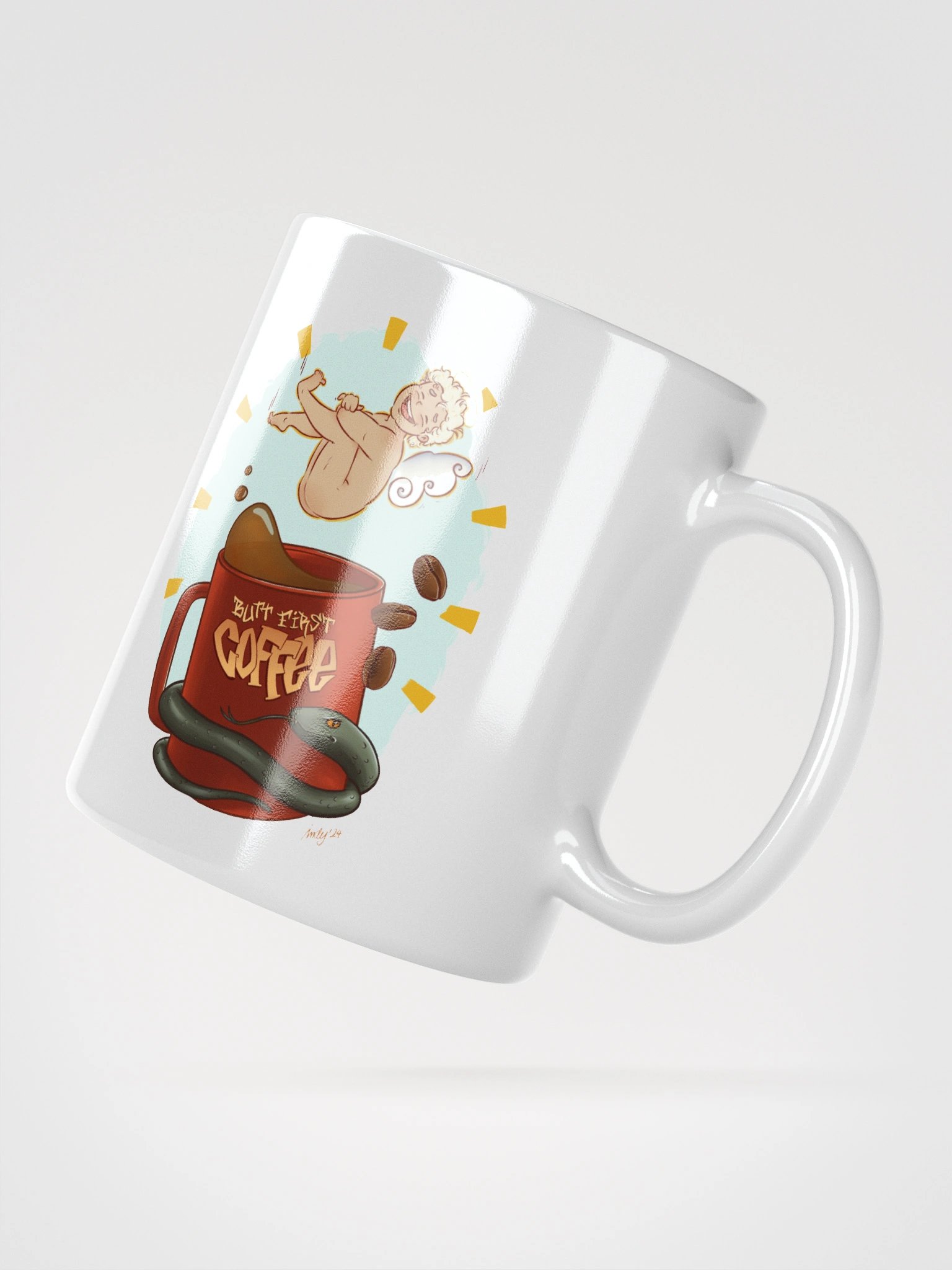 mug : butt first coffee | angel & snake edition product image (7)