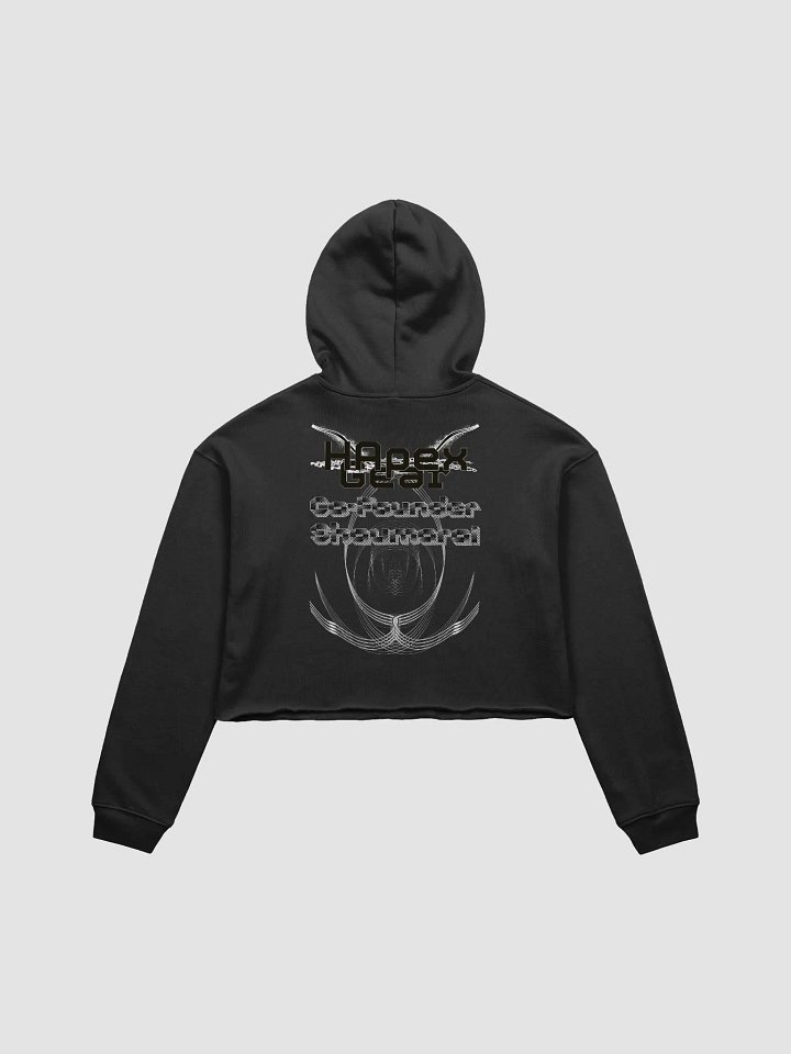 Fleece Crop Hoodie - Co Founder Shaumarai - Black HApex Gear Black Logo product image (2)