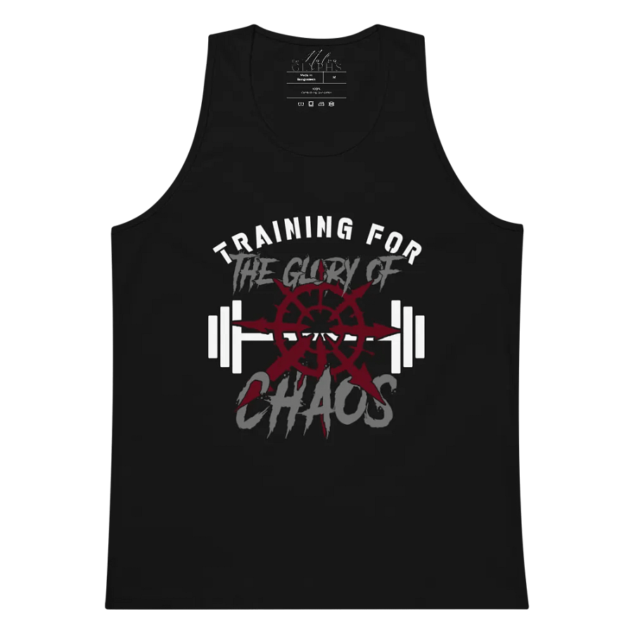 Training for the Glory of Chaos Men's Gym Tank Top | Warhammer 40K Chaos Workout Gear product image (6)