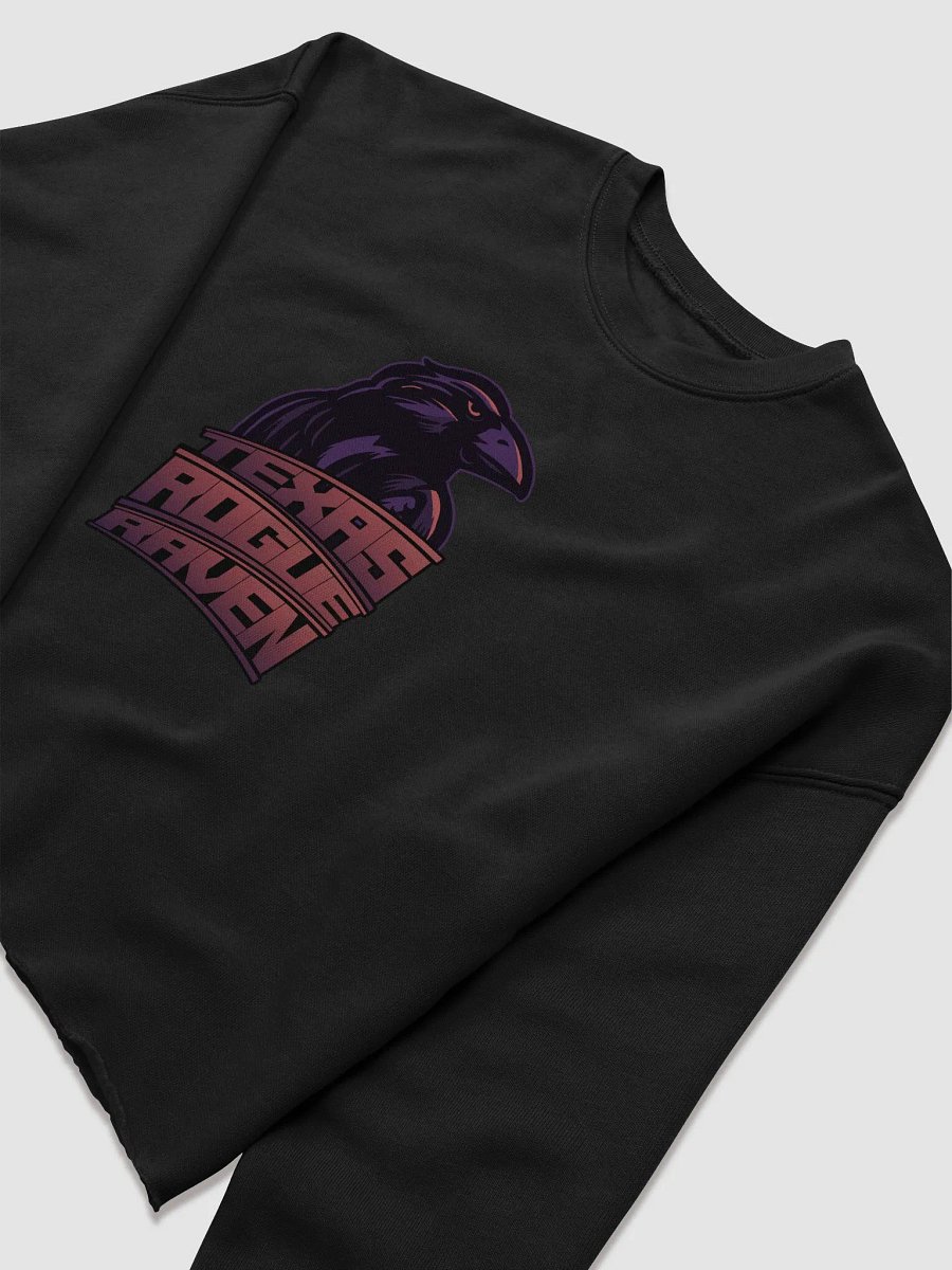 Edgy Rogue Raven Emblem Crop Sweatshirt product image (24)
