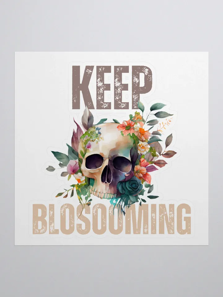 Keep Blooming Skull Sticker product image (1)