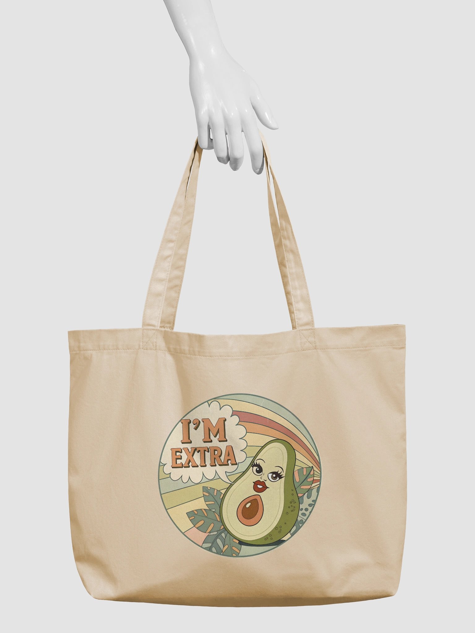 Extra Avocado Rainbow Tote Bag product image (3)