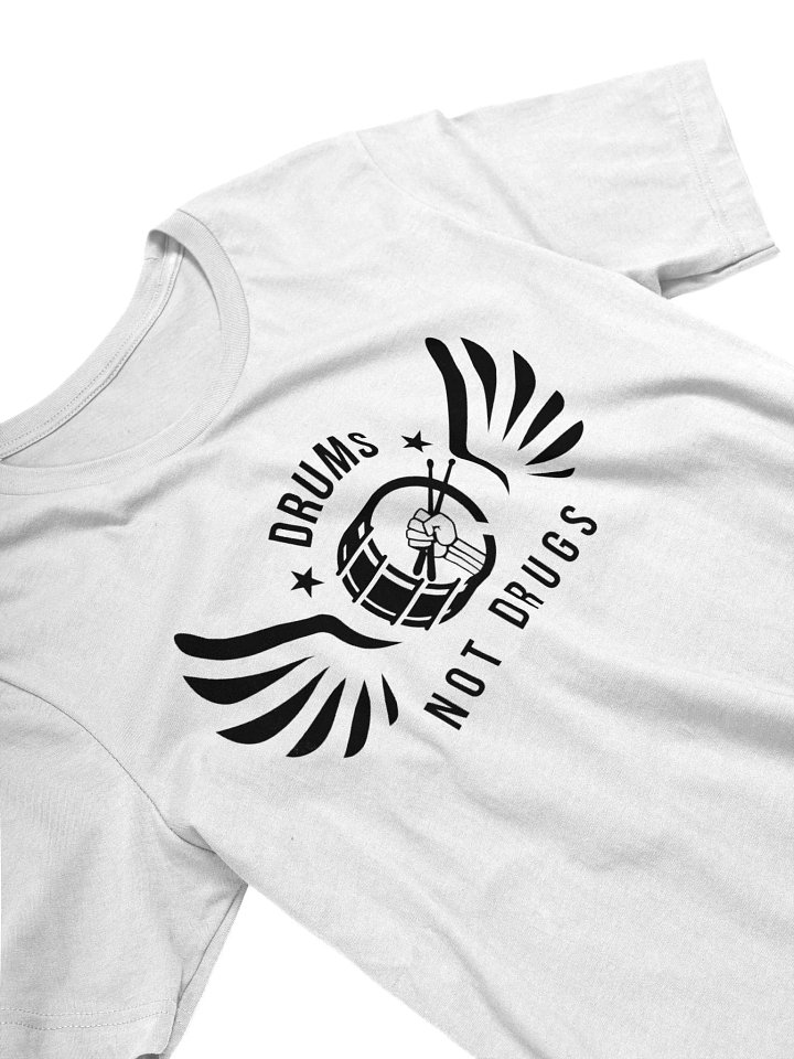 Drums Not Drugs - White T-Shirt product image (8)