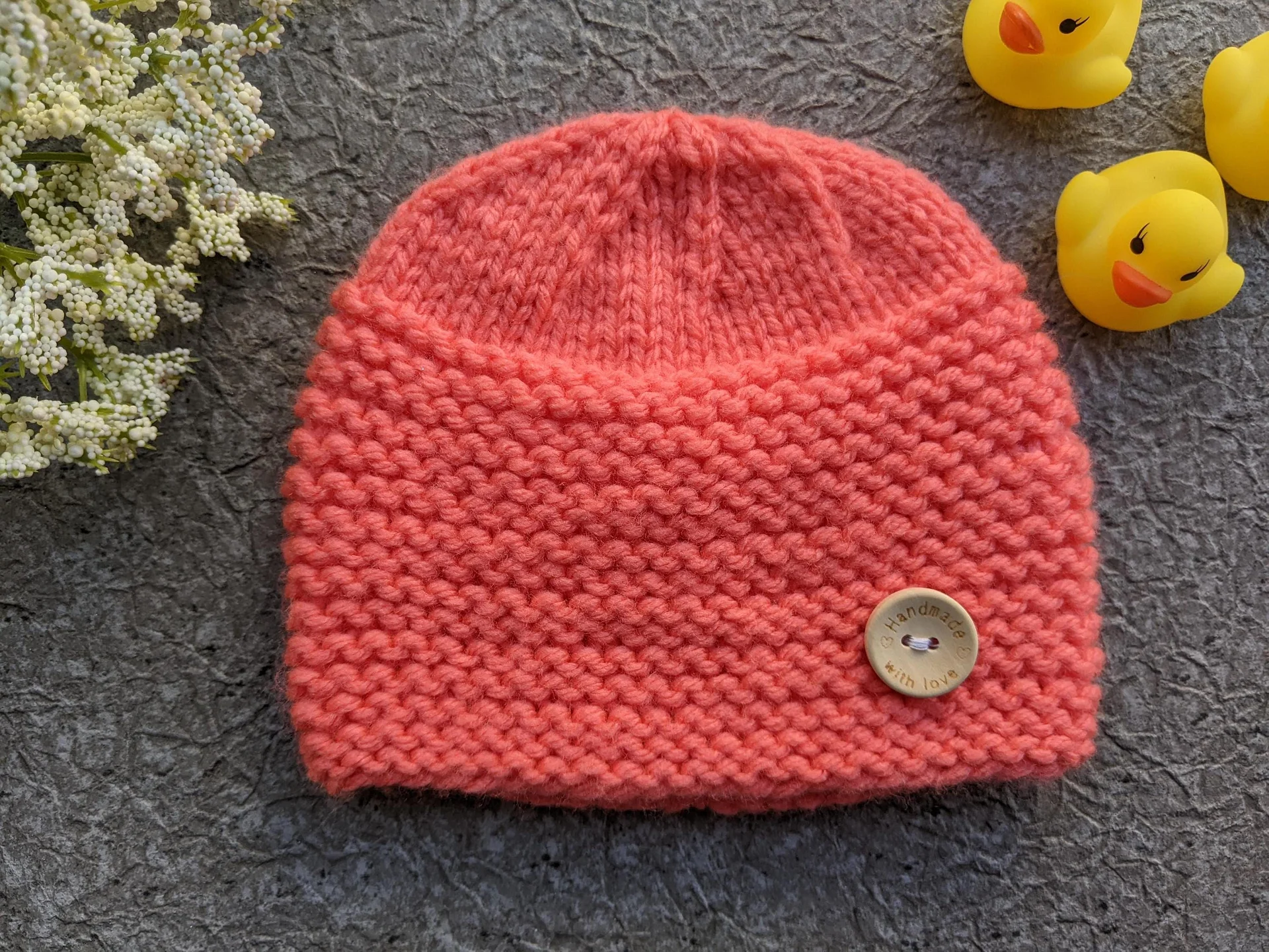 Set of 3 Knit Newborn Baby Beanie Patterns product image (4)