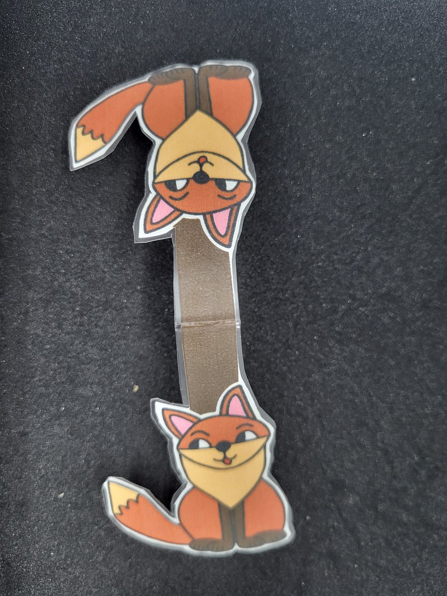 Perky Sitting Fox Magnetic Bookmark – Cute Cartoon Animal Design product image (2)