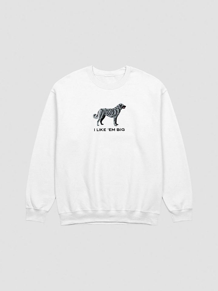 I Like 'Em Big Sweatshirt (Embroidered) of an Anatolian Shepherd Dog(Blue Brindle) product image (16)