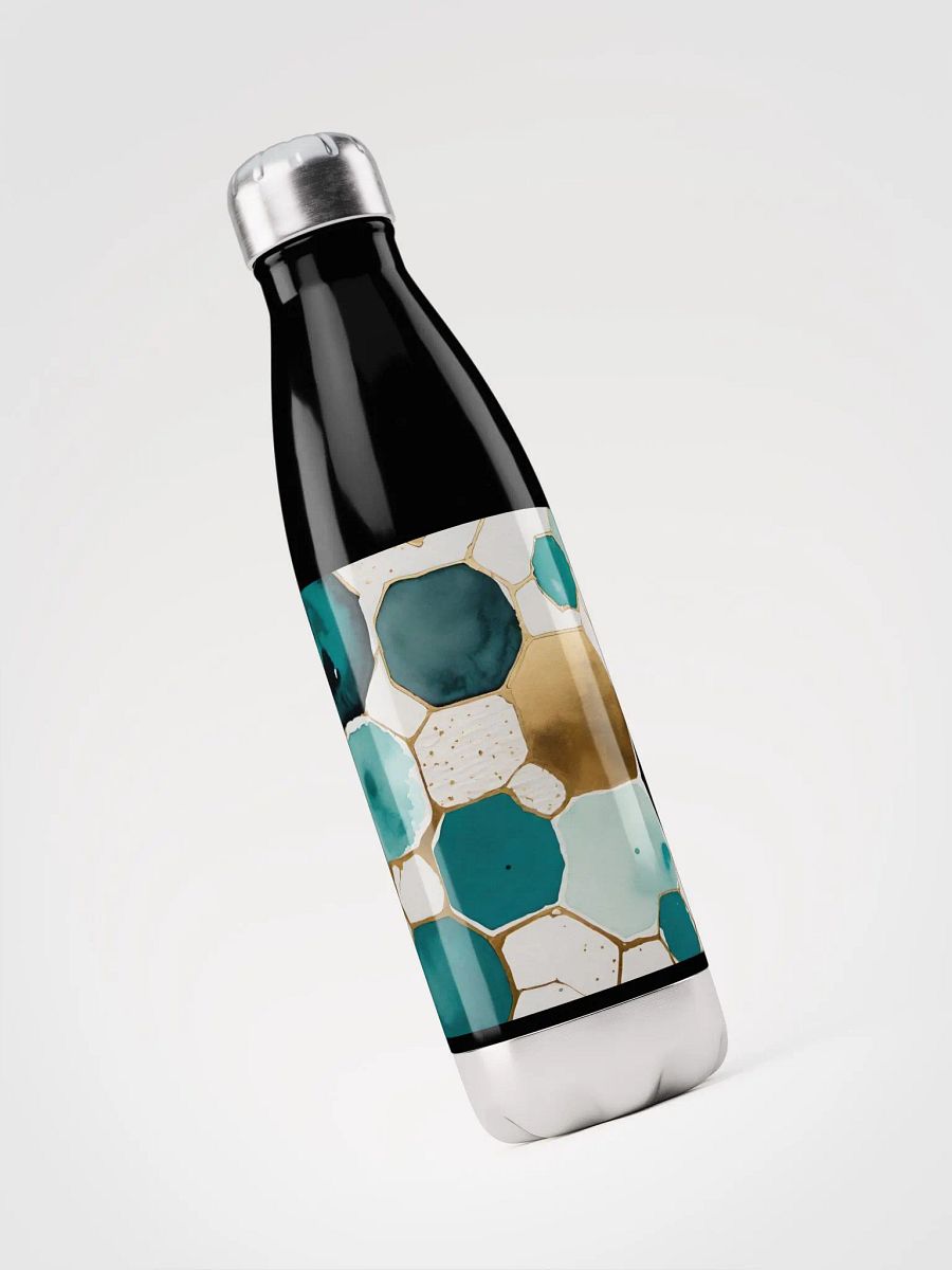 Teal Honeycomb Grunge Aesthetic Water Bottle product image (6)