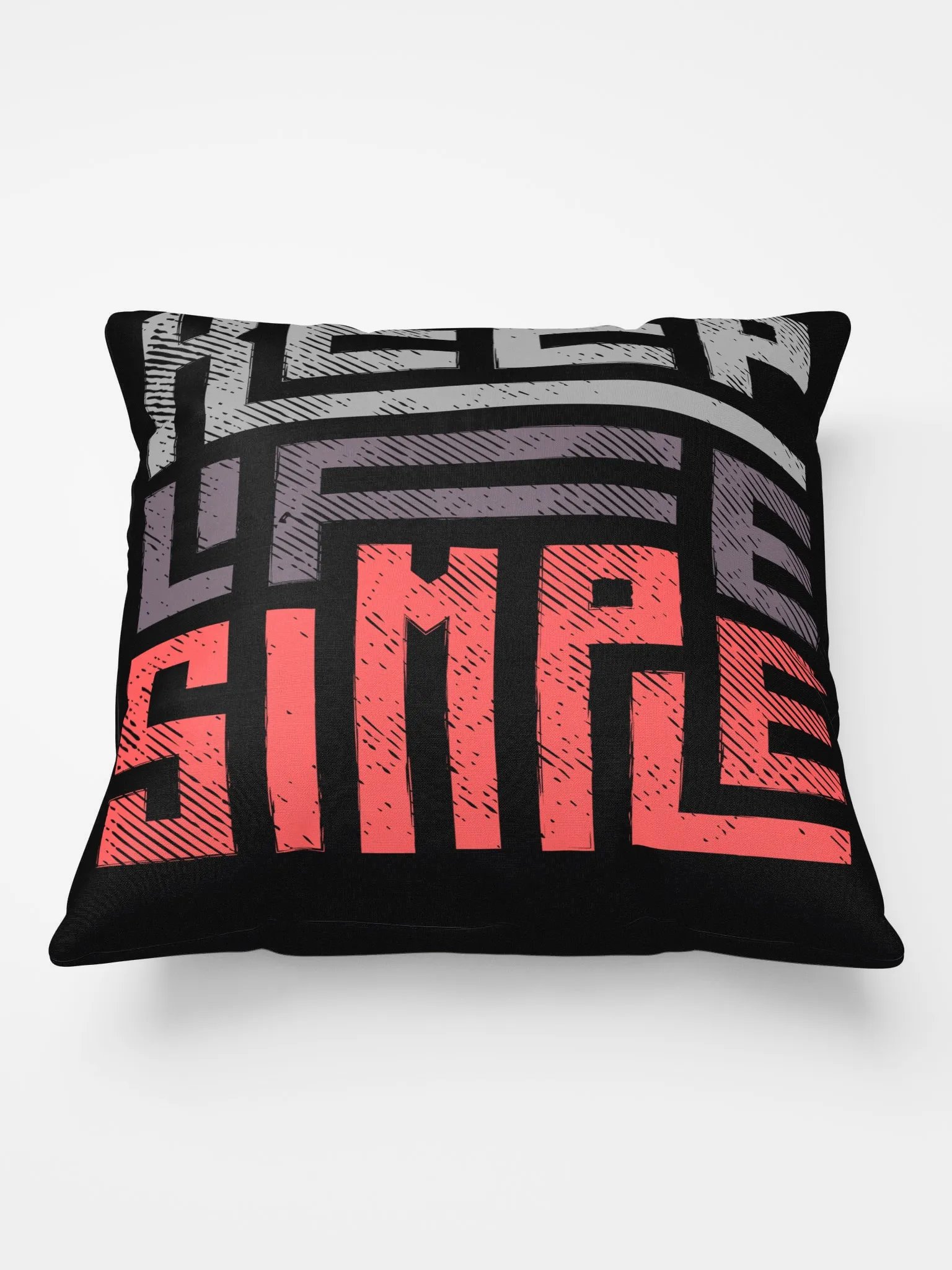 'Keep Life Simple' Black Pillow product image (3)