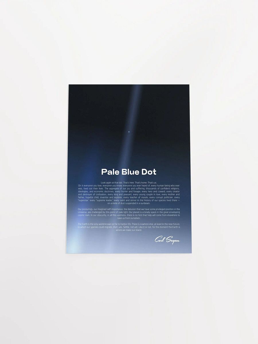 Pale Blue Dot poster, NASA Voyager 1 with Carl Sagan quote — Space poster product image (7)