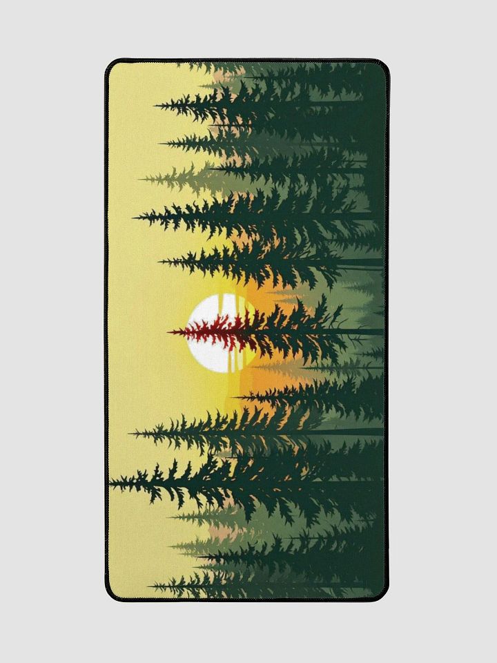 Forest Sunset Desk Mat - Silhouette Trees Nature Scene product image (2)