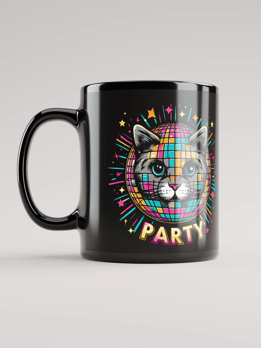Disco Ball Cat Mug - Black product image (3)