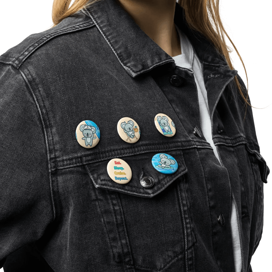 Eat Sleep Cruise Repeat! Beach Koala Pin Set product image (9)
