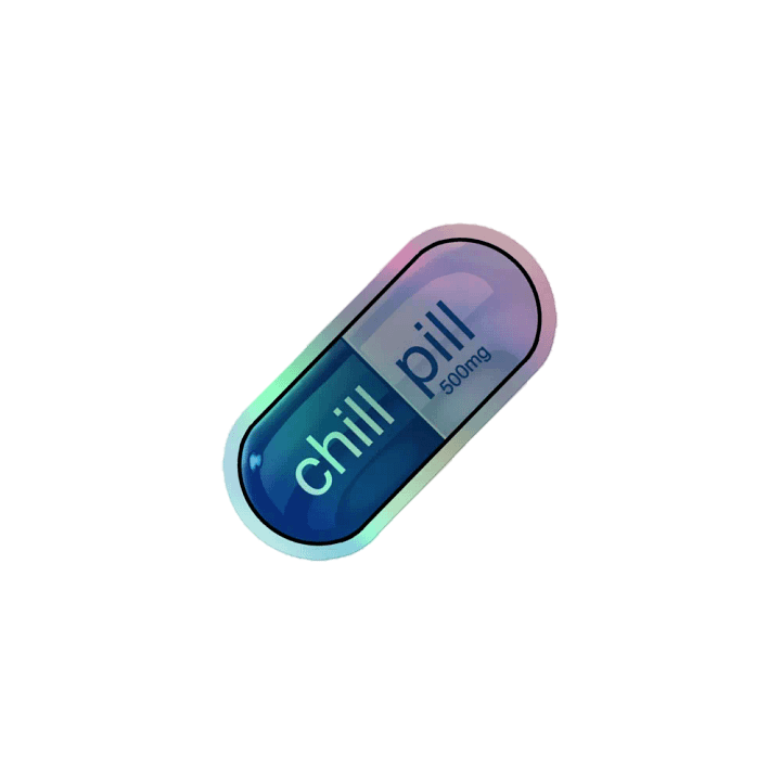 Chill Pill Holo Sticker product image (1)