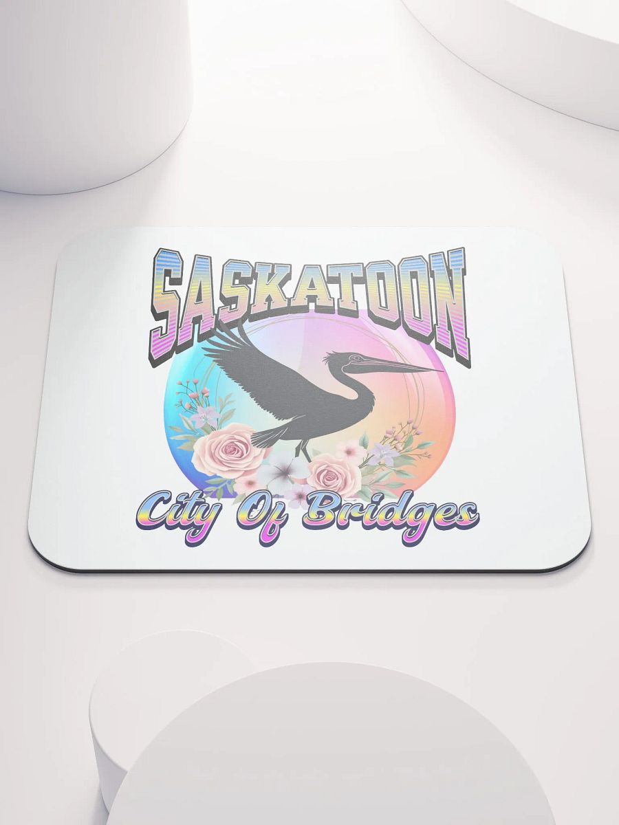 Saskatoon Pelican City Of Bridges Skyline Mouse Pad product image (2)