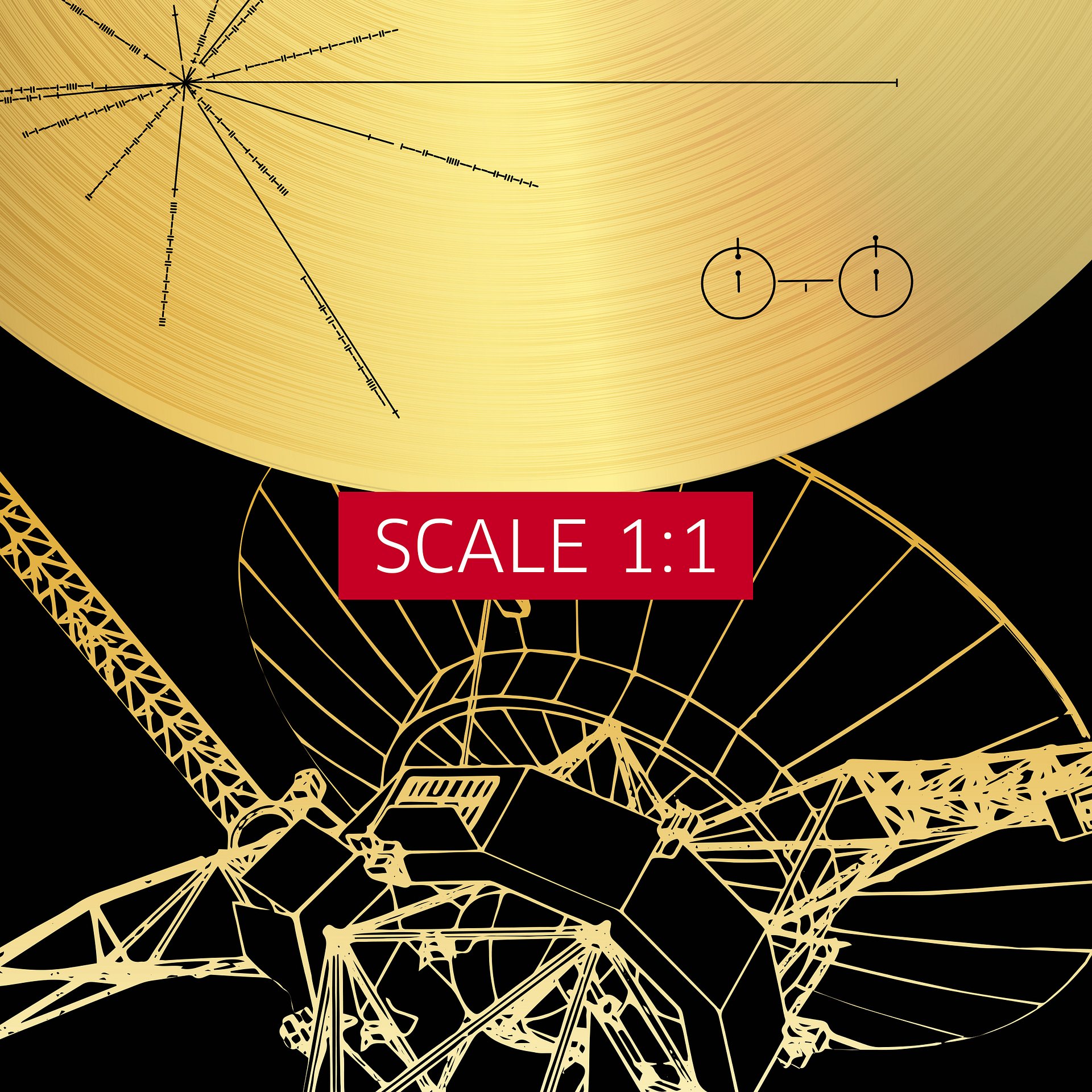 NASA Voyager 1 Golden Record — space poster, science print product image (6)