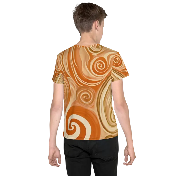 Funky Latte Liquid Tie-Dye Youth Crew Neck Tee product image (2)