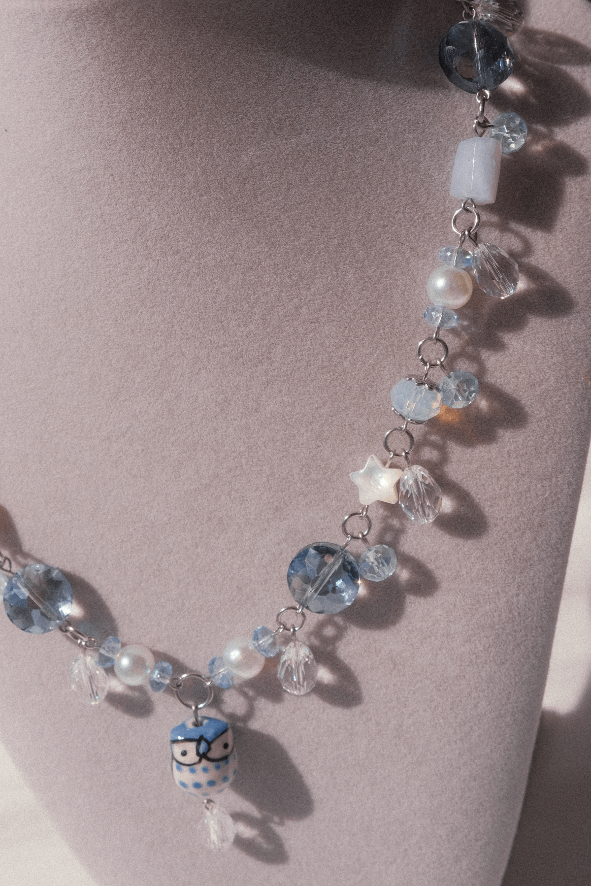 Owl of truth - Blue lace agate necklace 🦉 product image (5)