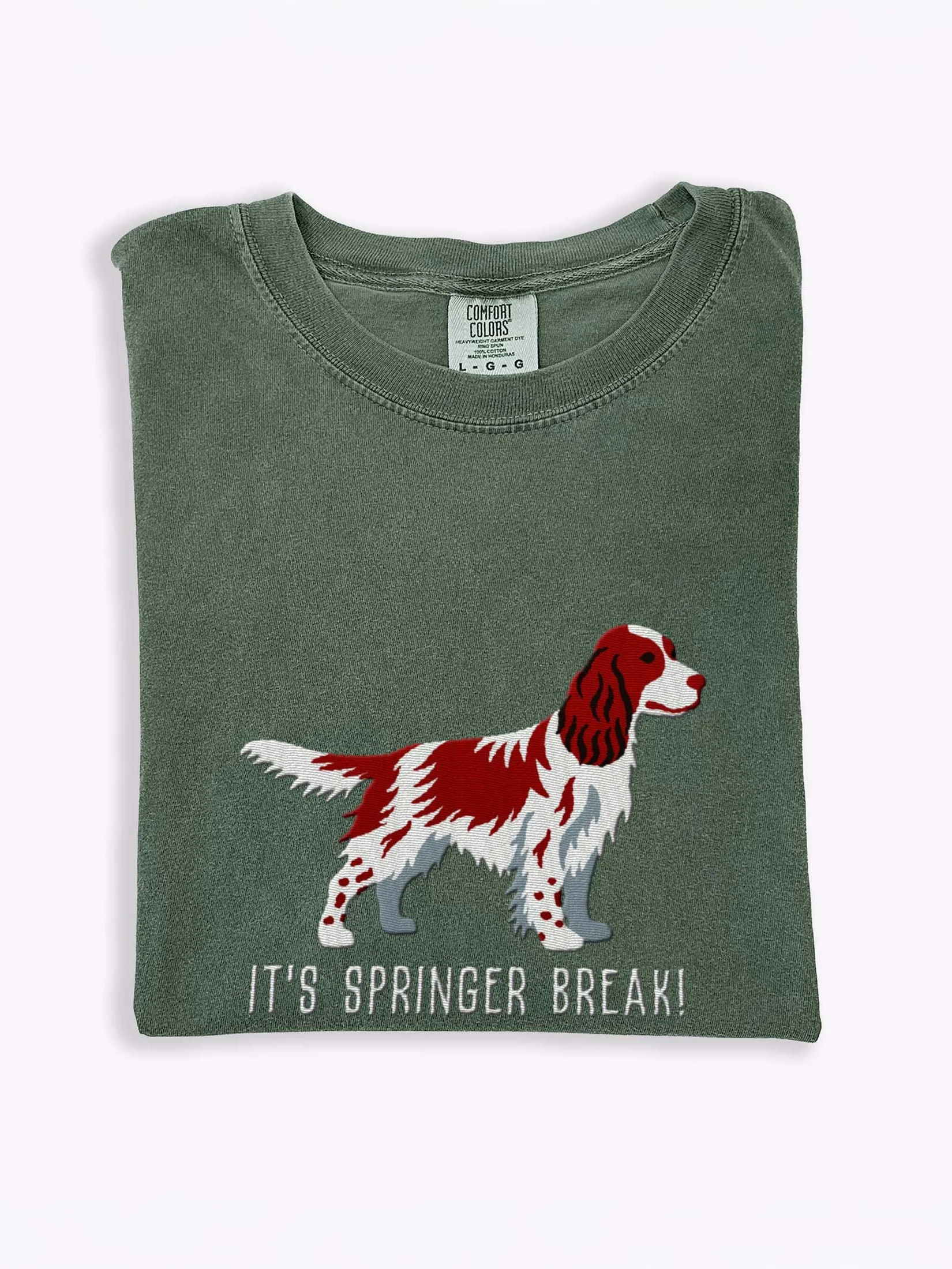 It's Springer Break T-Shirt(Embroidered) of a Springer Spaniel(Liver) product image (1)
