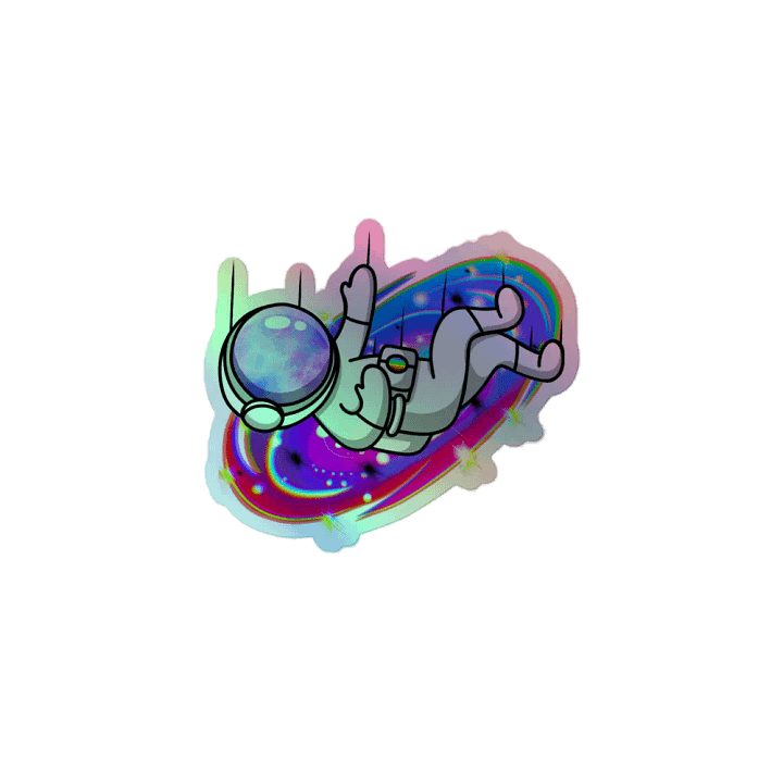 Holographic Astronaut Sticker product image (1)
