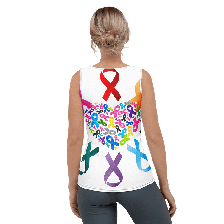Cancer Awareness Ribbon Circle All-Over Print Women's Tank Top product image (2)