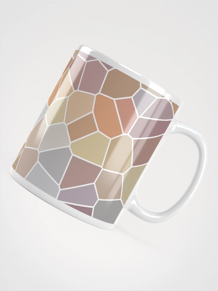 Mug Blanc Mozaïque Astro - Design Géométrique Rétro Chic - Cadeau Déco product image (4)